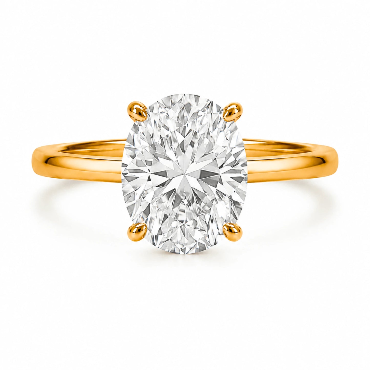 3 carat oval gold vermeil engagement ring