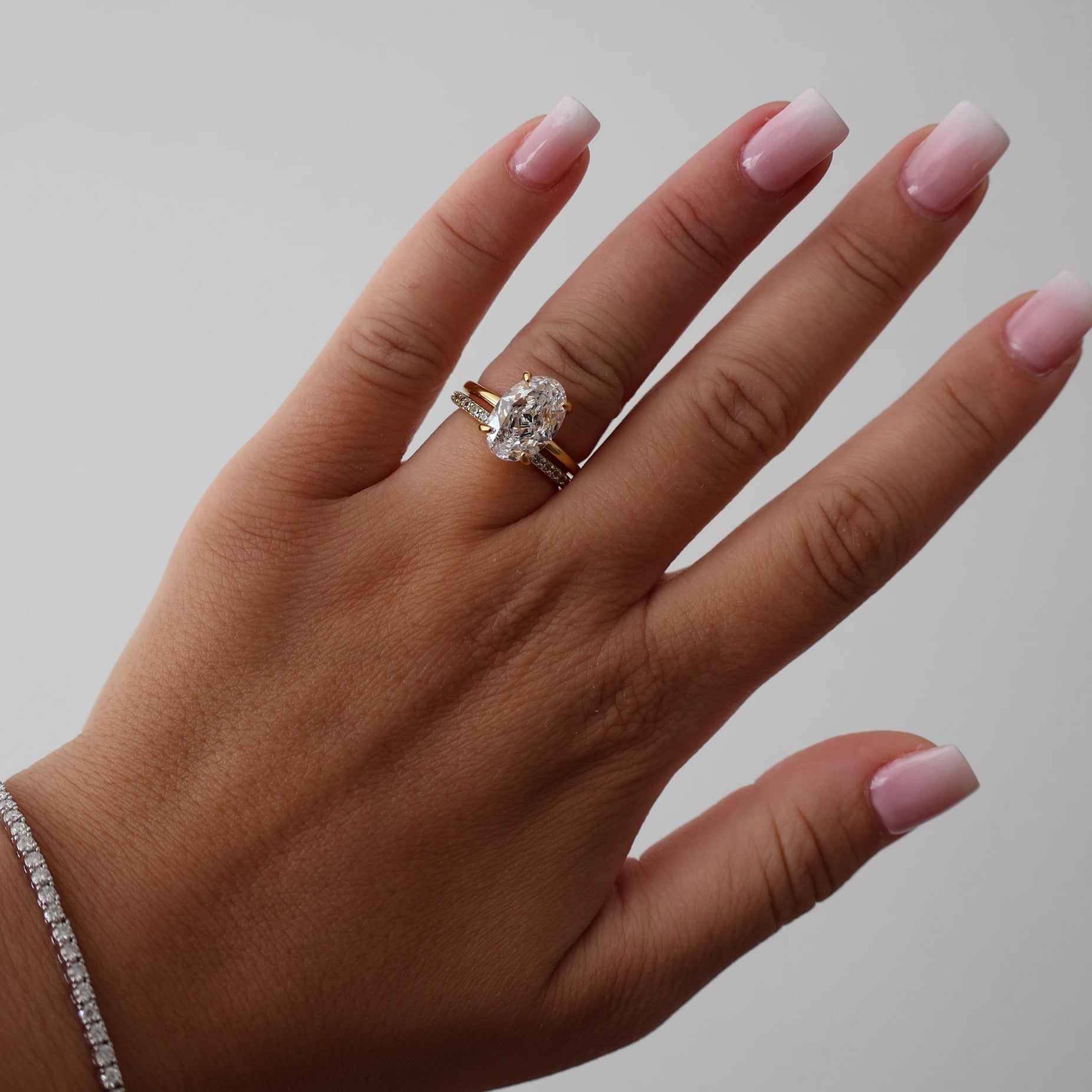 3.5 carat oval cubic zirconia 14k gold vermeil ring