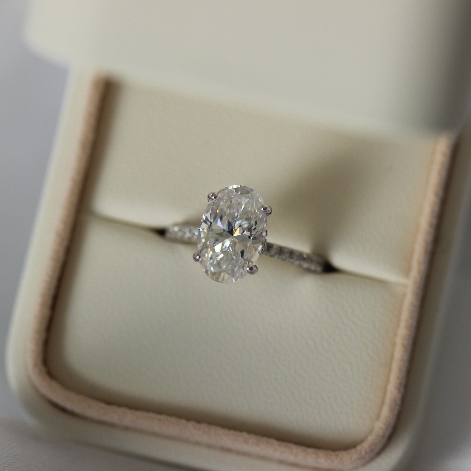 3.5 carat silver cubic zirconia engagement ring