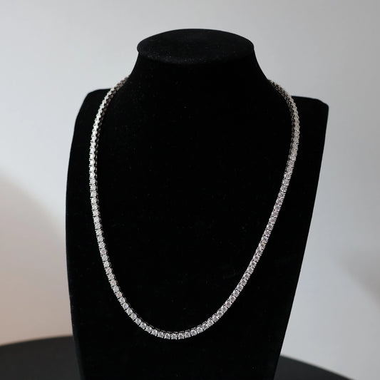 3mm moissanite tennis necklace 925 silver