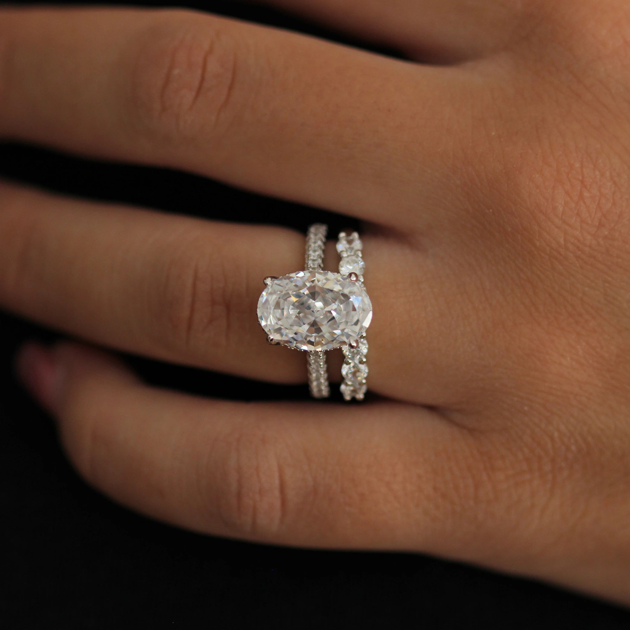 Silver full round eternity stacker ring 3mm