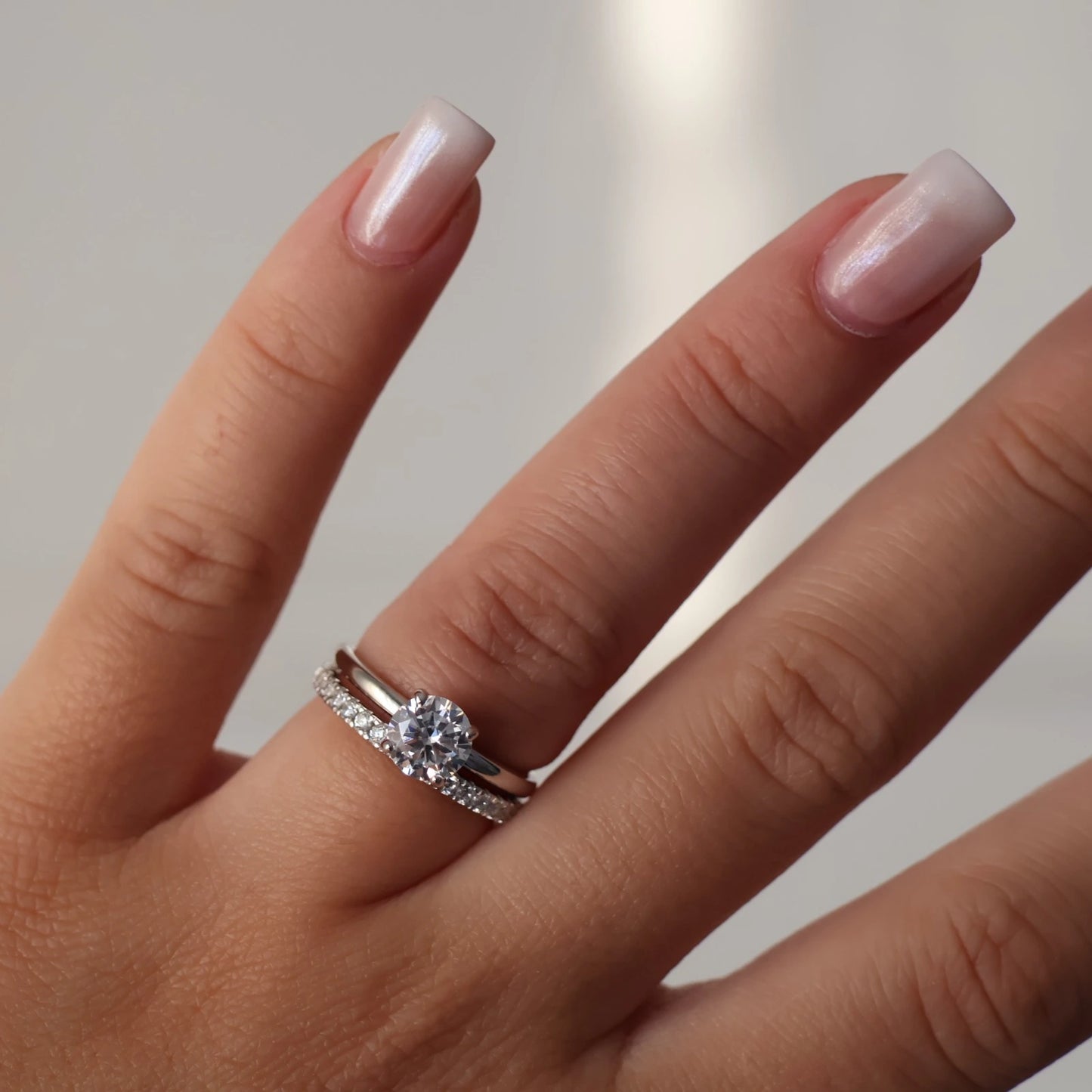 925 sterling silver full eternity band with pavé CZ
