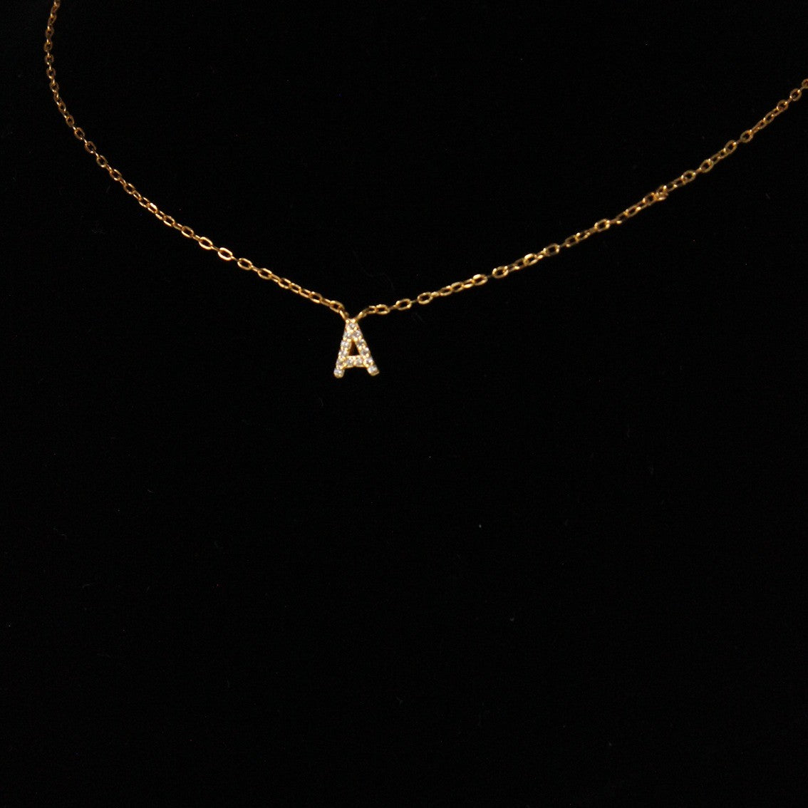 necklace letter a gold