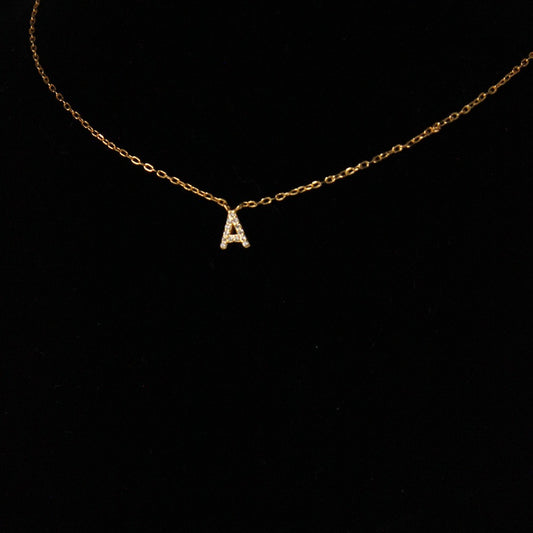 necklace letter a gold