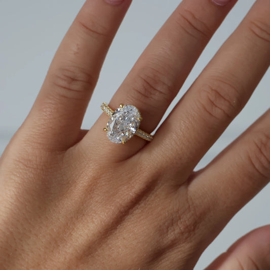 Mallorca 4 Ct Oval Ring - Gold