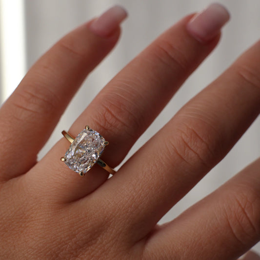 Ravello 3.5 Ct Elongated Cushion - Gold