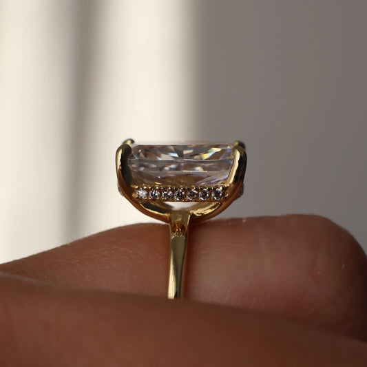 Ravello 3.5 Ct Elongated Cushion - Gold