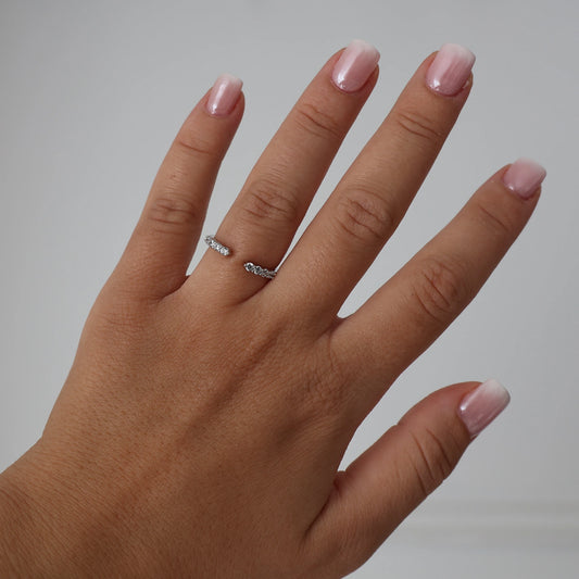 Open Silver Wedding Band 2mm