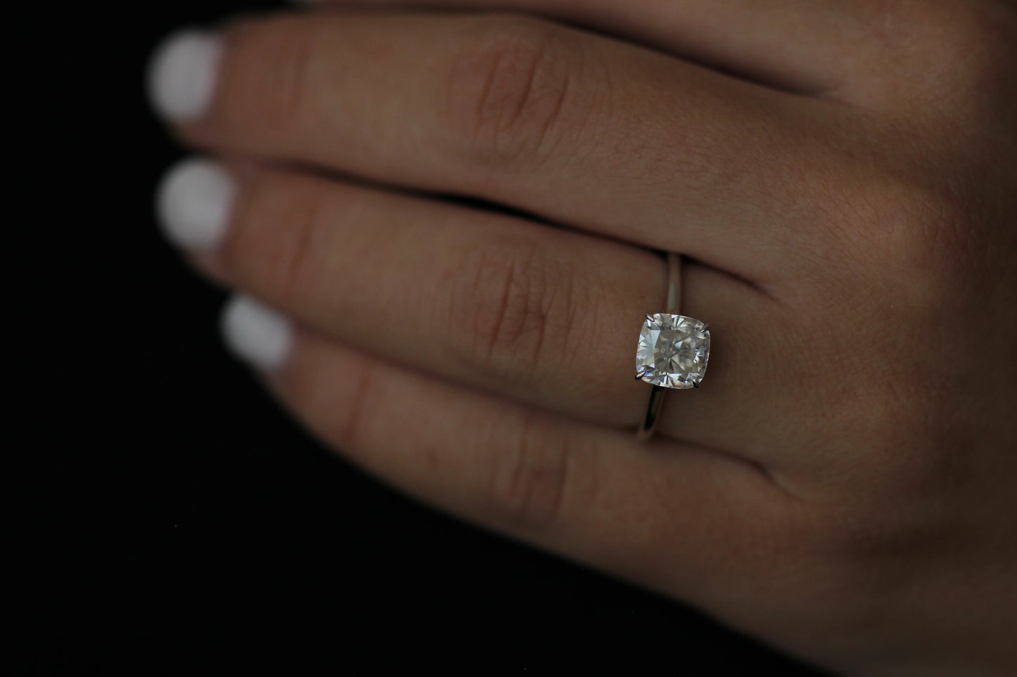 Palermo 2 Ct Cushion Moissanite Ring