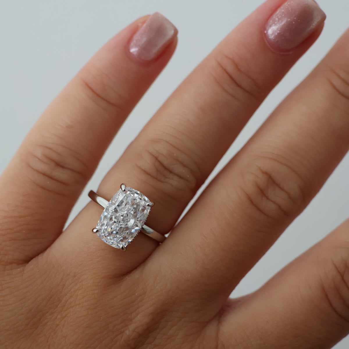 Ravello 3.5 Ct Elongated Cushion - Silver