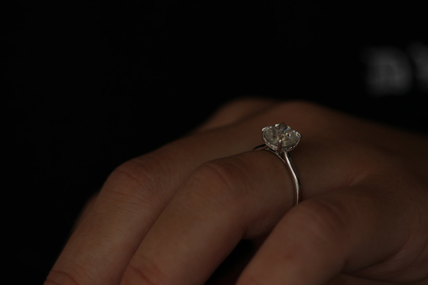 Palermo 2 Ct Cushion Moissanite Ring