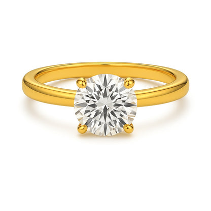 18k gold vermeil round gold ring