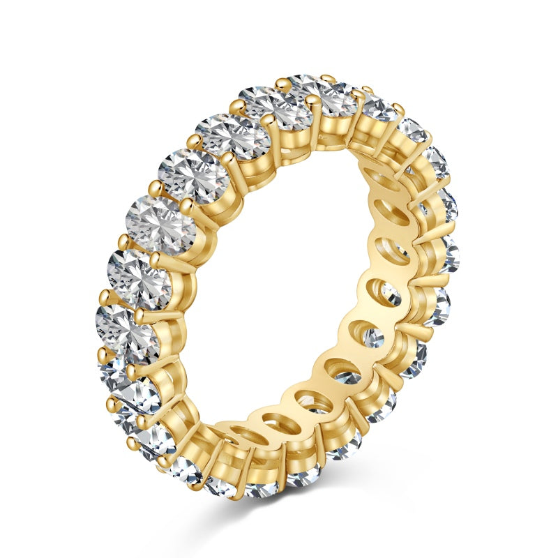 gold oval stacker ring