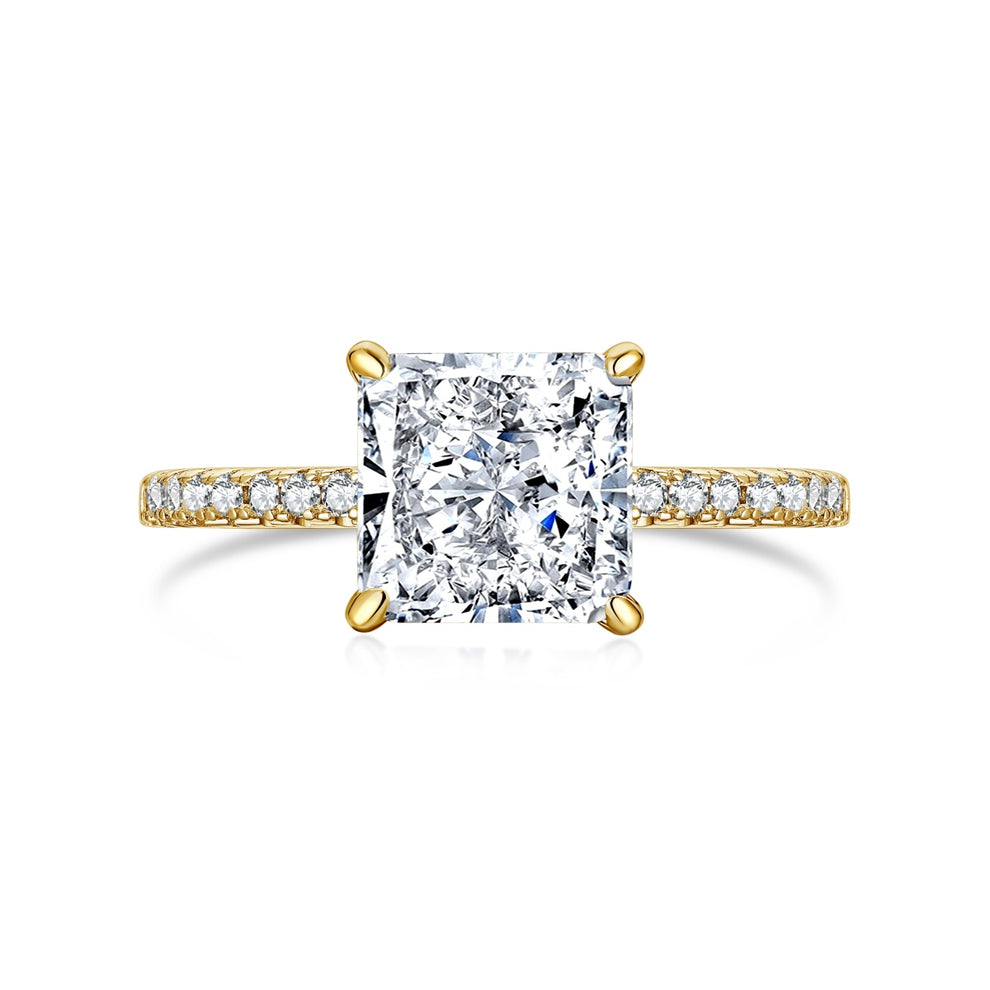 Cali Radiant Cut Square Ring in Gold – Travel Ring Co