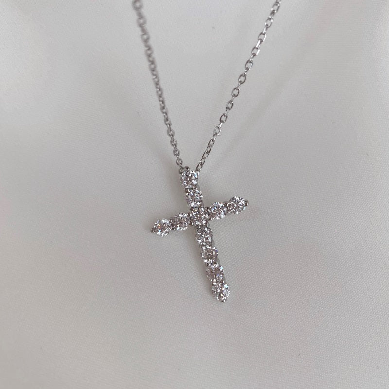 Silver cross necklace