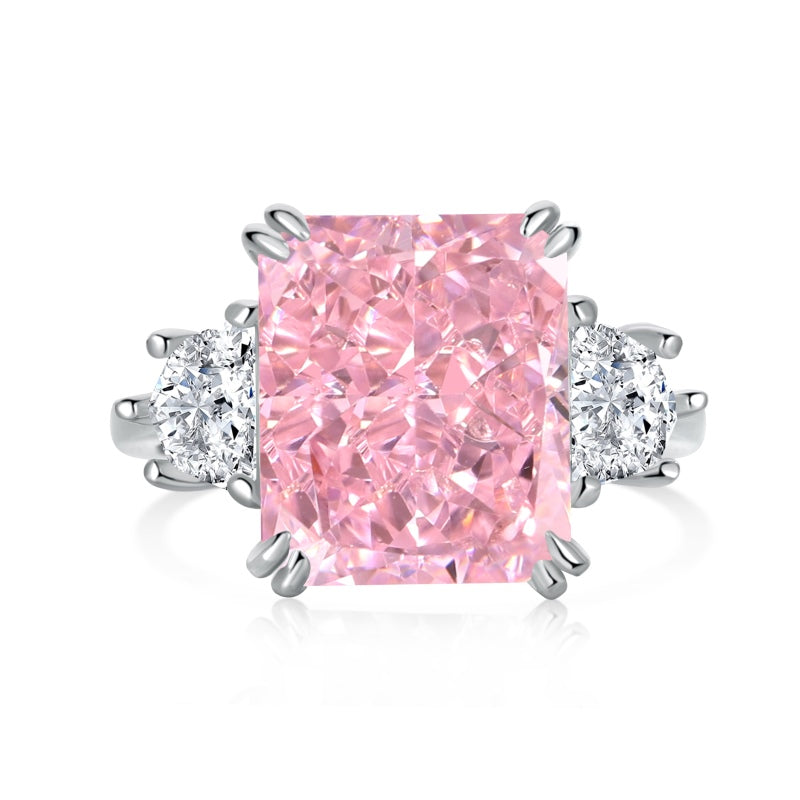 Pink stone engagement ring