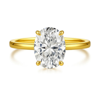 barcelona gold vermeil 3 carat oval centre stone