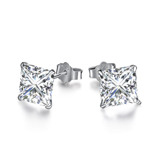 cubic zirconia princess cut earrings