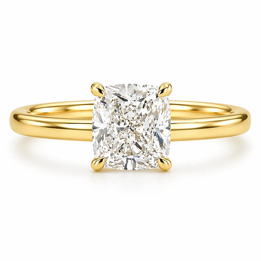 cushion cut lab grown diamond ring