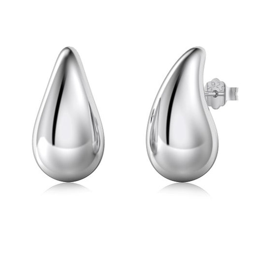 Silver Blob Earrings