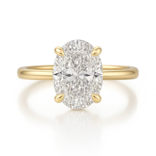 3.5 carat cubic zirconia gold ring