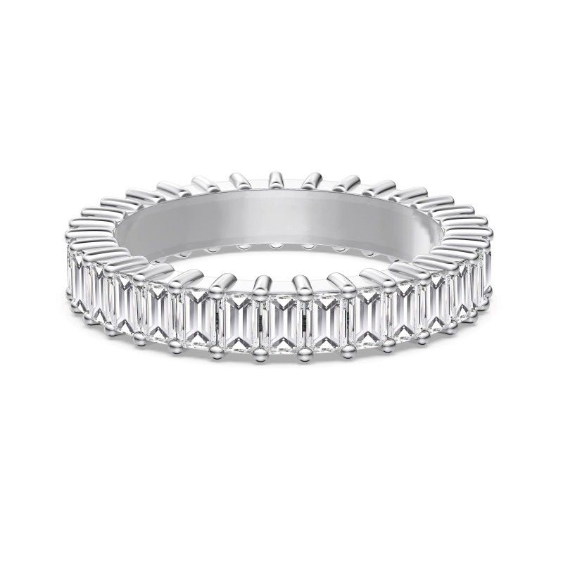 emerald cut eternity band 3mm width