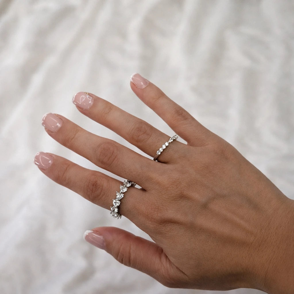 heart shaped wedding bank in silver