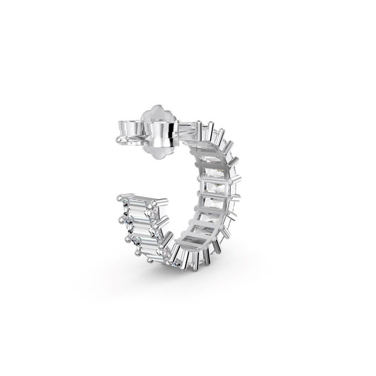 hoop emerald cut earrings