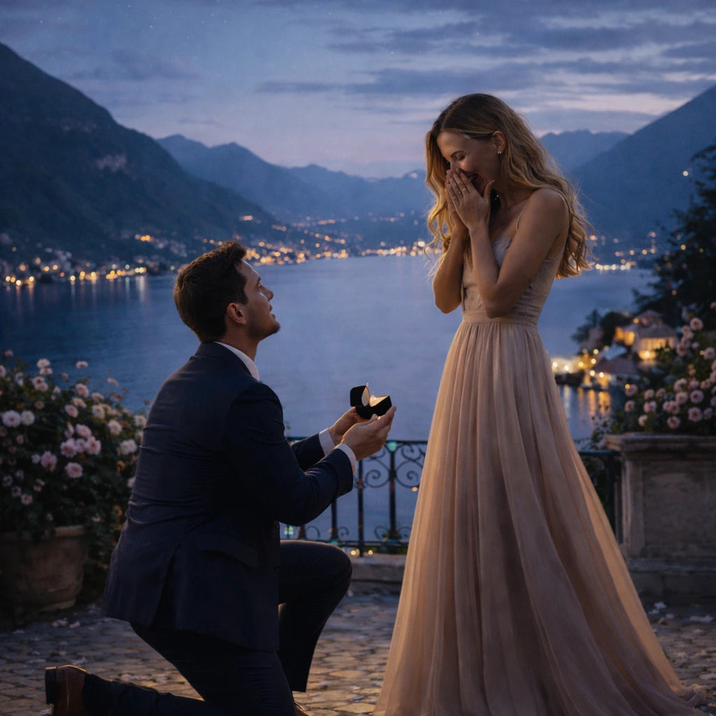 man proposing with will you marry me proposal ring