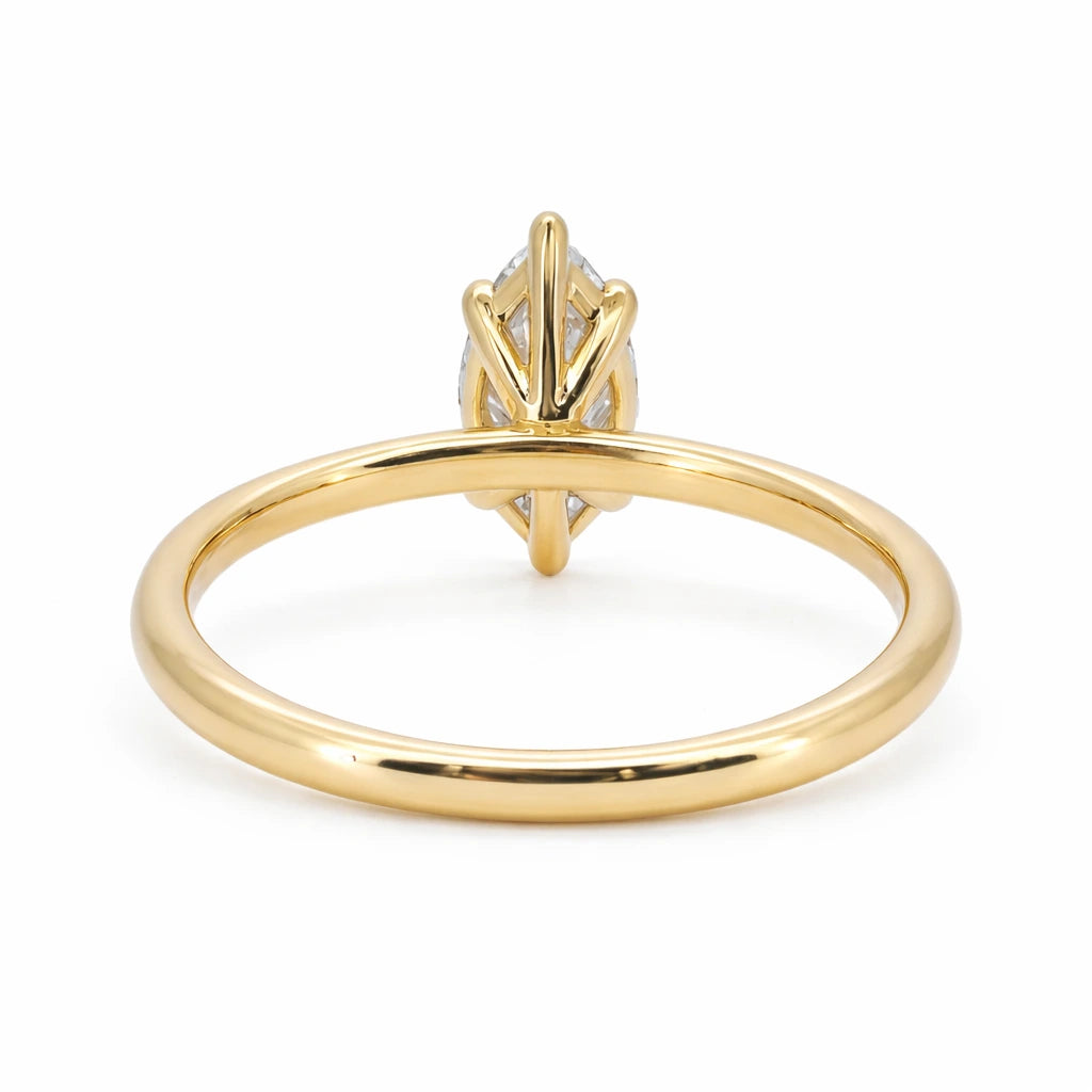 marquise cut lab grown diamond engagement ring