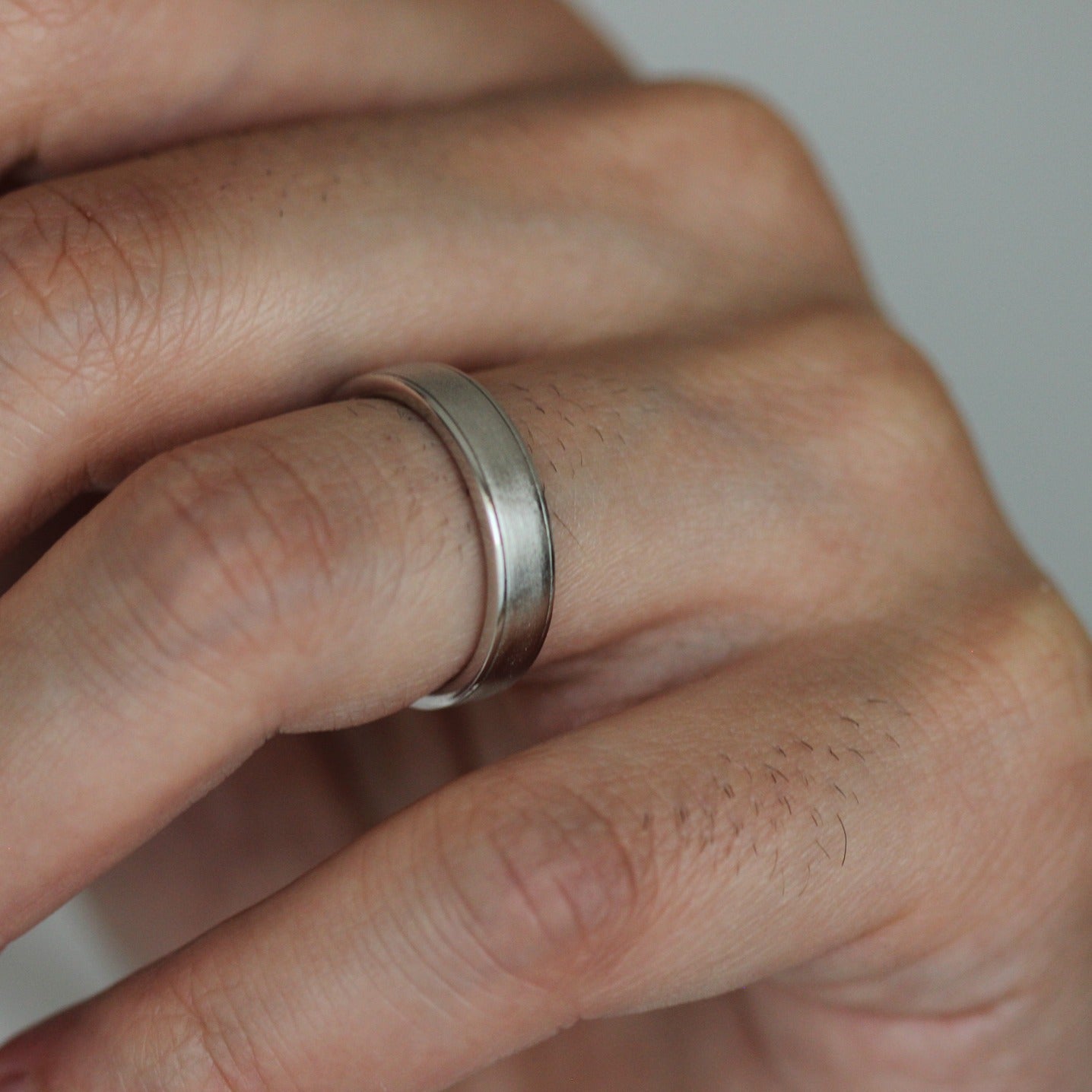 mens 925 silver wedding band