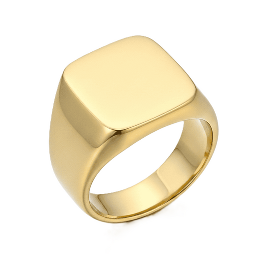 mens gold signet ring