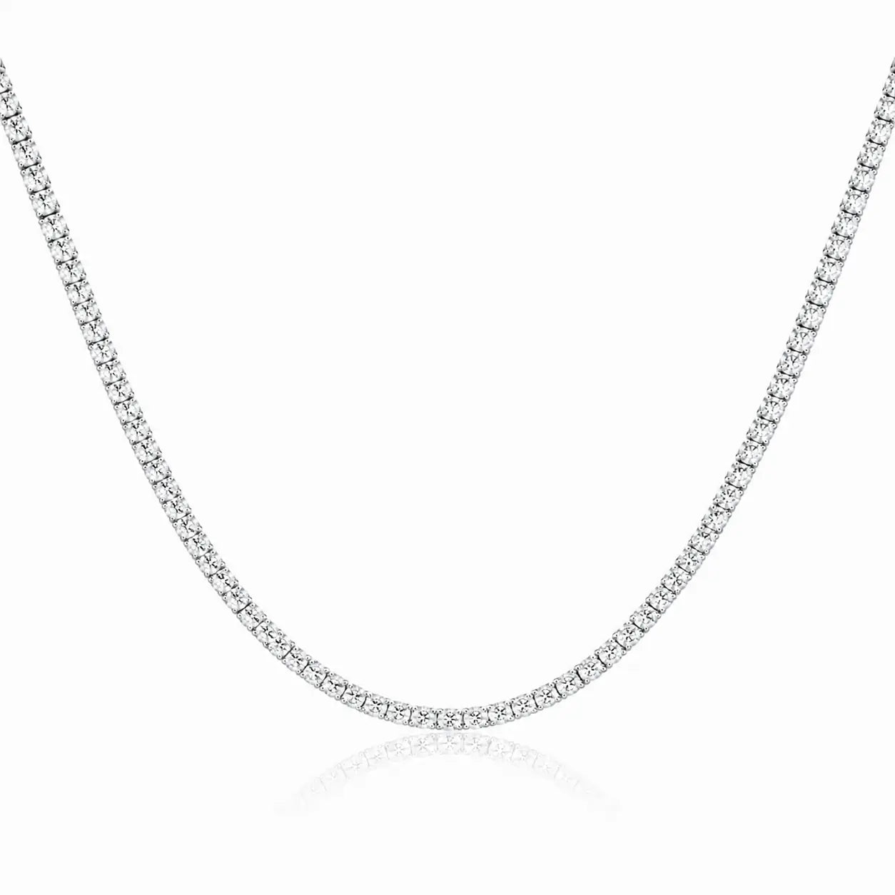 moissanite tennis necklace in 925 silver