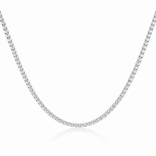 moissanite tennis necklace in 925 silver