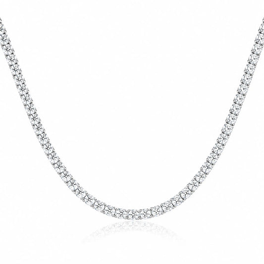 moissanite tennis necklace 3mm in 925 silver