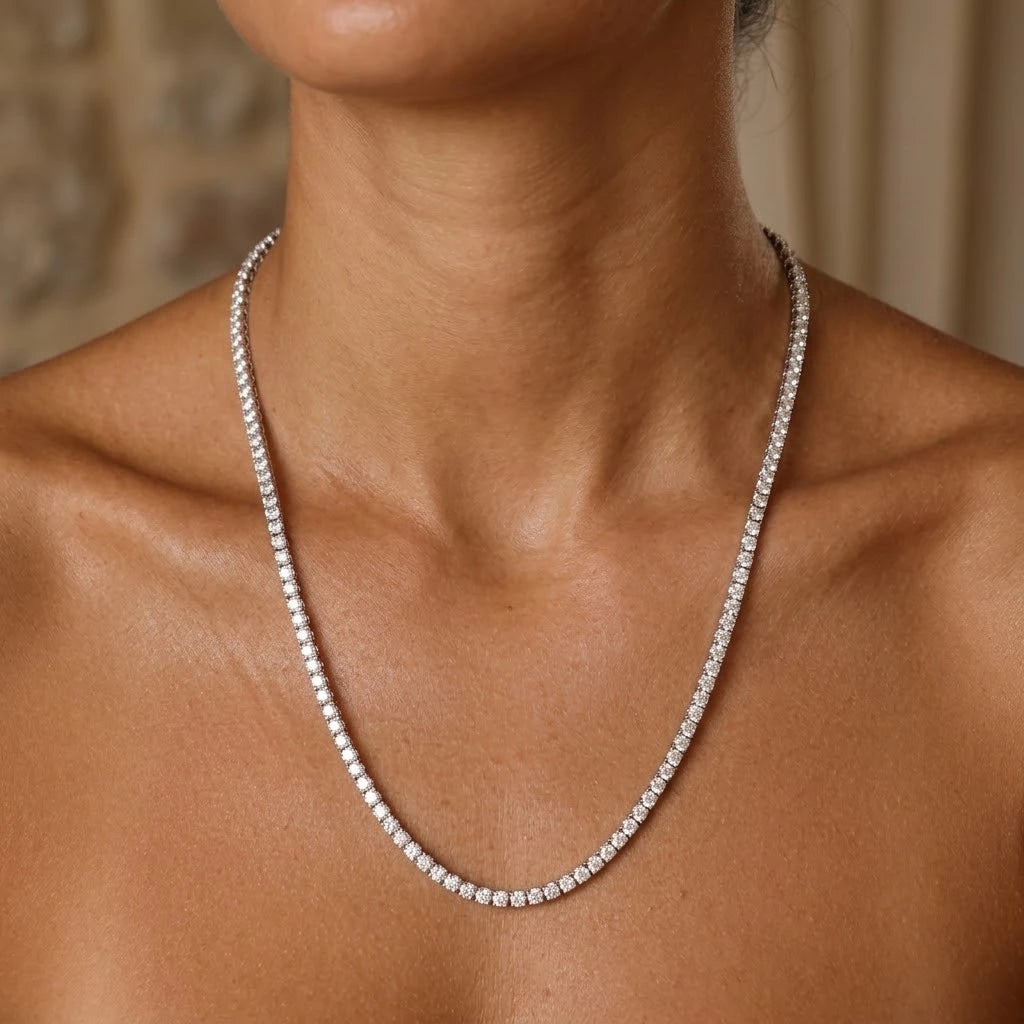 moissanite tennis necklaces