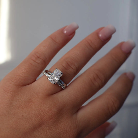 Open wedding band in 925 sterling silver