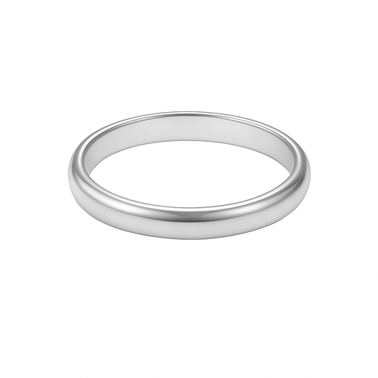 plain silver wedding band