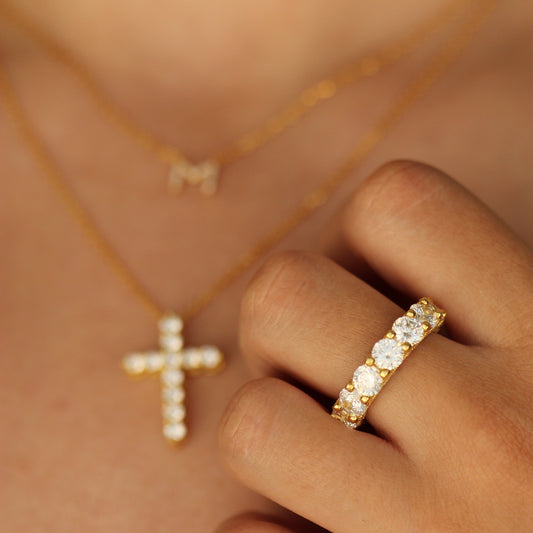 round gold eternity ring