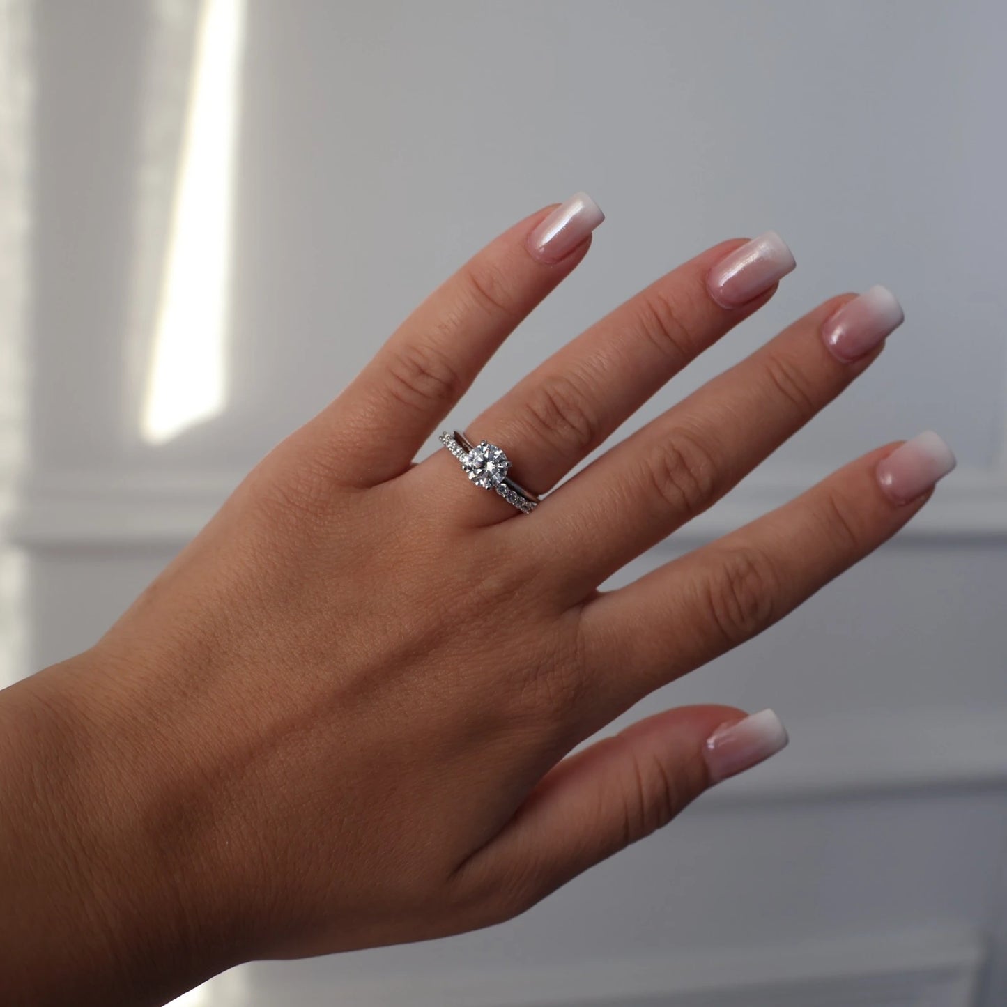1.3 ct round solitaire cubic zirconia ring in silver