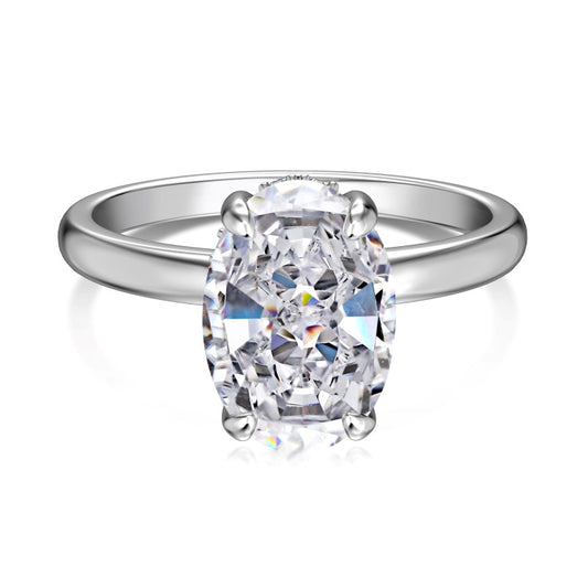 2 carat silver oval ring hidden halo
