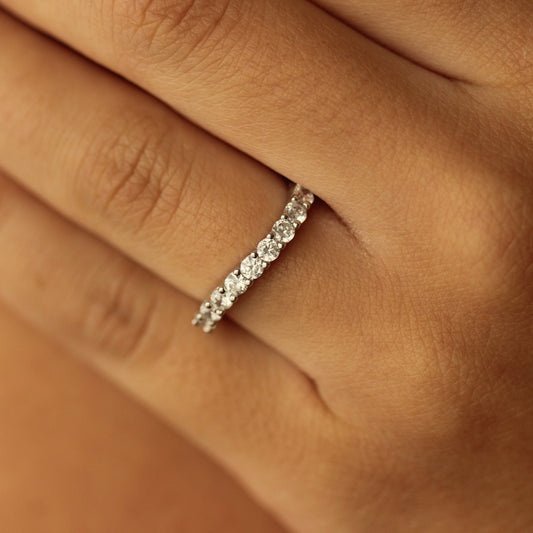 silver curved fashion ring