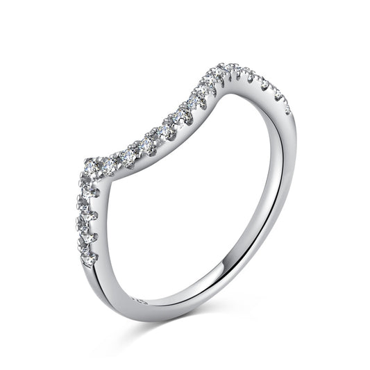 wave ring in silver 
